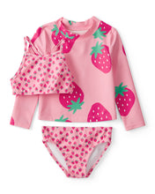 Load image into Gallery viewer, Carter's 3pc Toddler Girl Strawberry Print Swim Set

