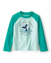 Afbeelding in Gallery-weergave laden, Carter's Toddler Boy Turquoise Whale Print Long-Sleeve Swim Top
