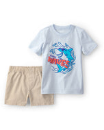 Carter's 2pc Toddler Boy Rippin' Waves Shirt & Pull-Up Shorts Set