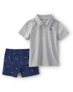 Carter's 2pc Toddler Boy Dino Polo Shirt & Shorts Set