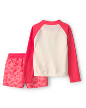 Afbeelding in Gallery-weergave laden, Carter's 2pc Toddler Boy 'Sandy Toes Club' Long-Sleeve Top &amp; Shorts Swim Set
