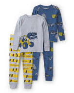 Carter's 4pc Toddler Boy 'Dozing Off To Sleep' Long-Sleeve Sleepwear Set