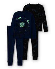 Cargar imagen en el visor de la galería, Carter's 4pc Toddler Boy 'Spacing Out' Long-Sleeve Sleepwear Set

