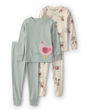 Load image into Gallery viewer, Carter's 4pc Toddler Girl Country Chicken Print Long-Sleeve Sleepwear Set
