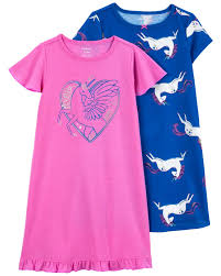 Carter's 2pc Toddler Girl Unicorn Gowns Sleepwear Set