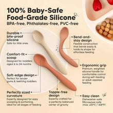 Afbeelding in Gallery-weergave laden, Keababies 3-Pack Prep Baby Spoons - Terracotta
