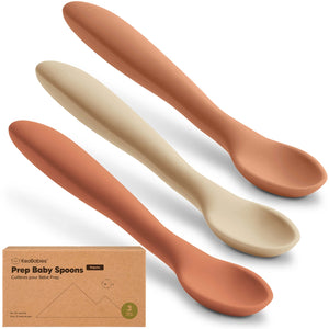 Keababies 3-Pack Prep Baby Spoons - Terracotta