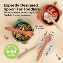 Afbeelding in Gallery-weergave laden, Keababies 3-Pack Prep Baby Spoons - Terracotta
