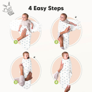 Keababies 3-Pack Soothe Swaddle Wraps - Galaxy