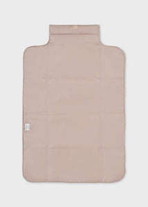 Mayoral 3pc Leatherette Metallic Champagne Diaper Handbag + Changing pad + Pajama Bag