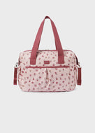 Mayoral 3pc Pink Flowers Diaper Handbag Set