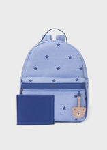 Carregar imagem no visualizador da galeria, Mayoral 2pc Blue Stars Backpack Diaper Bag &amp; Changing Pad
