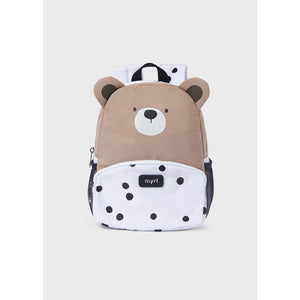 Mayoral White/ Polka Dots/ Bear Toddler Backpack