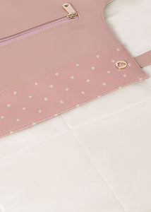 Mayoral 2pc Pink Dots Diaper Handbag with Changing Pad