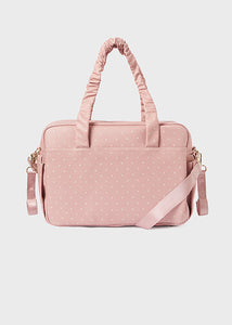 Mayoral 2pc Pink Dots Diaper Handbag with Changing Pad