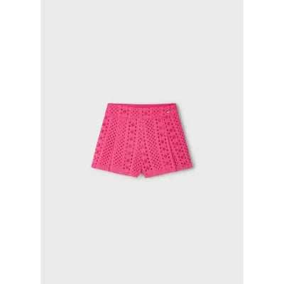 Mayoral Kid Girl Pink Eyelet Shorts