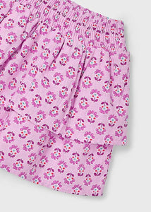 Mayoral Kid Girl Purple Floral Skirt