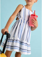 Mayoral Kid Girl Blue Striped Dress