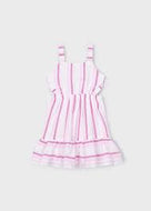 Mayoral Kid Girl Pink Striped Dress