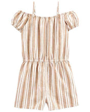 Afbeelding in Gallery-weergave laden, OshKosh Kid Girl Brown Stripes Romper
