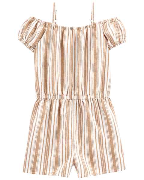 OshKosh Kid Girl Brown Stripes Romper