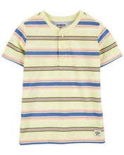 Cargar imagen en el visor de la galería, Oshkosh Kid Boy Yellow Striped Henley Tee
