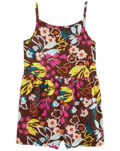 Carter's Kid Girl Brown Floral Romper