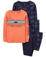 Carter's 4pc Kid Boy Epic Game Pajama Sleepwear Set