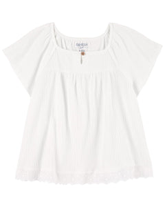 OshKosh Kid Girl Eyelet Crinkle Jersey Top