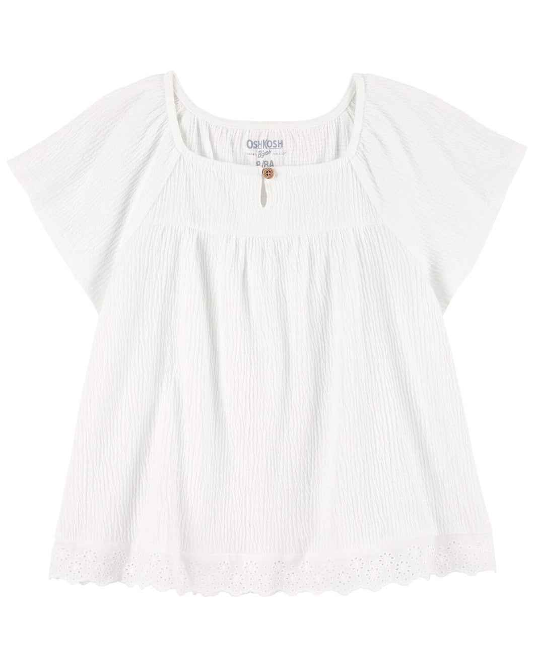 OshKosh Kid Girl Eyelet Crinkle Jersey Top