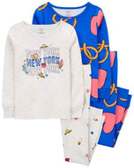 Carter's 4pc Kid Girl New York Pajama Set