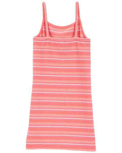 OshKosh Kid Girl Striped Ribbed Dress & Cardigan Set