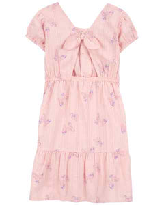 Carter's Kid Girl Pink Butterfly Print Dress