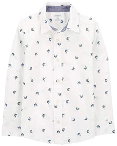 Oshkosh Kid Boy Shark Print Shirt