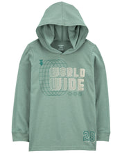 Load image into Gallery viewer, Carter&#39;s Kid Boy World Wide Sage Hooded Tee
