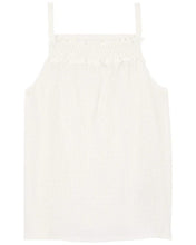 Load image into Gallery viewer, OshKosh Kid Girl White Textured Smocked Tank Top
