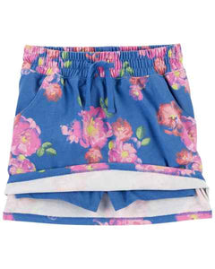 OshKosh Kid Girl Blue Floral Skort