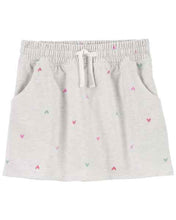 Afbeelding in Gallery-weergave laden, OshKosh Kid Girl Grey Hearts Print Skort
