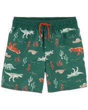 Afbeelding in Gallery-weergave laden, Carter&#39;s Kid Boy Dino Print Swim Trunks
