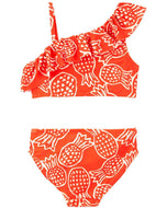 Carter's 2pc Kid Girl Orange Pineapple Swimsuit