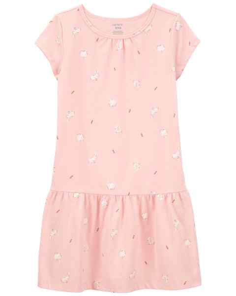 Carter's Kid Girl Pink Bunny Dress