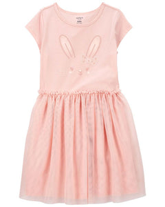 Carter's Kid Girl Pink Bunny Tutu Dress