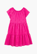 Carter's Kid Girl Pink Eyelet Tiered Dress