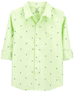 Carter's Kid Boy Sailboat Dressy Front Button Shirt