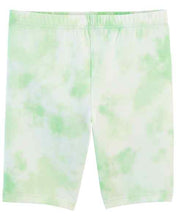 Carregar imagem no visualizador da galeria, Carter&#39;s Kid Girl Green Tie Dye Bike Shorts
