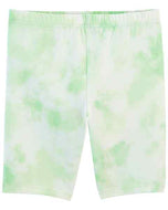 Carter's Kid Girl Green Tie Dye Bike Shorts