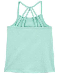 OshKosh Kid Girl Green Sea Shells Tank Top