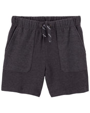 Afbeelding in Gallery-weergave laden, Carter&#39;s Kid Boy Dark Grey Pull-On Reverse Pockets French Terry Shorts
