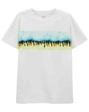 Afbeelding in Gallery-weergave laden, Oshkosh Kid Boy White Graphic Stripe Tee in Moisture Wicking Active Mesh
