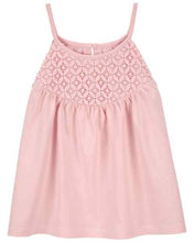 Cargar imagen en el visor de la galería, Carter&#39;s Kid Girl Pink Crochet Tank Top
